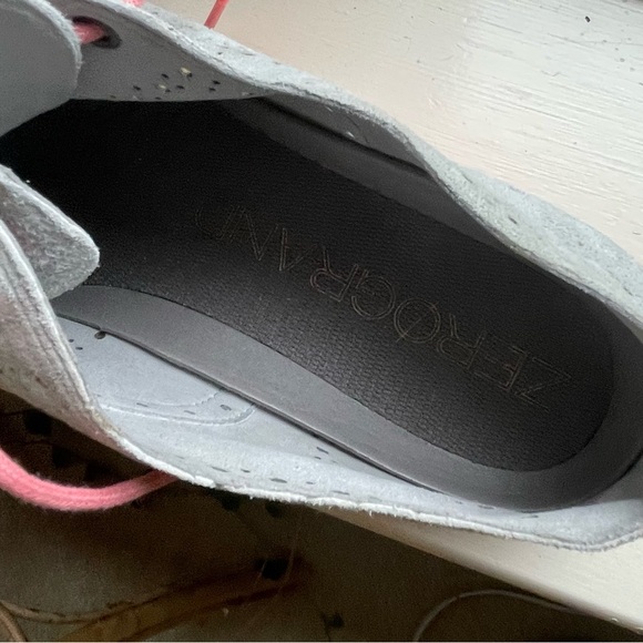 Cole Haan Women's Gray Suede Sneaker Zerogradr with Pink Laces and Soles 10.5 - Picture 8 of 8